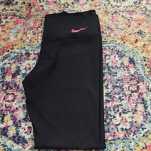 Nike Black Leggings with Red Swoosh